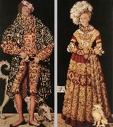 CRANACH, Lucas the Elder Portraits of Henry the Pious, Duke of Saxony and his wife Katharina von Mecklenburg dfg USA oil painting reproduction
